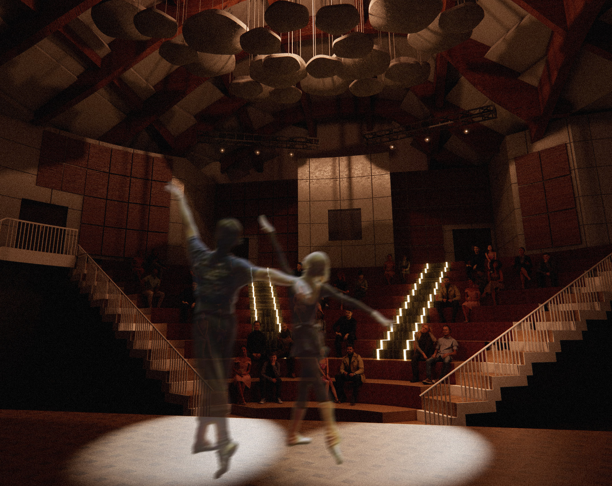 Rendered interior of the Continuum amphitheatre
