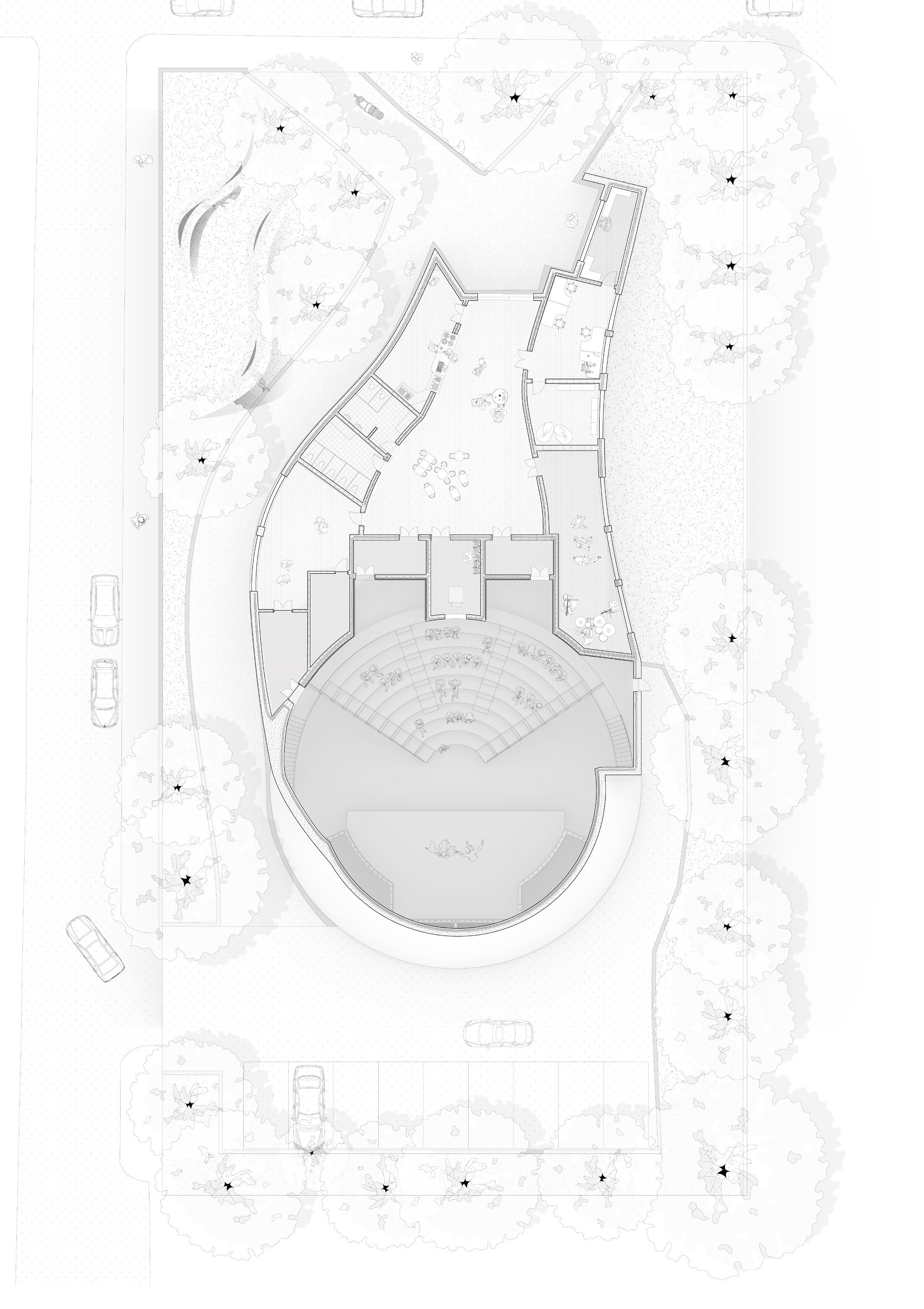 Site plan of Continuum showing landscaped surrounds